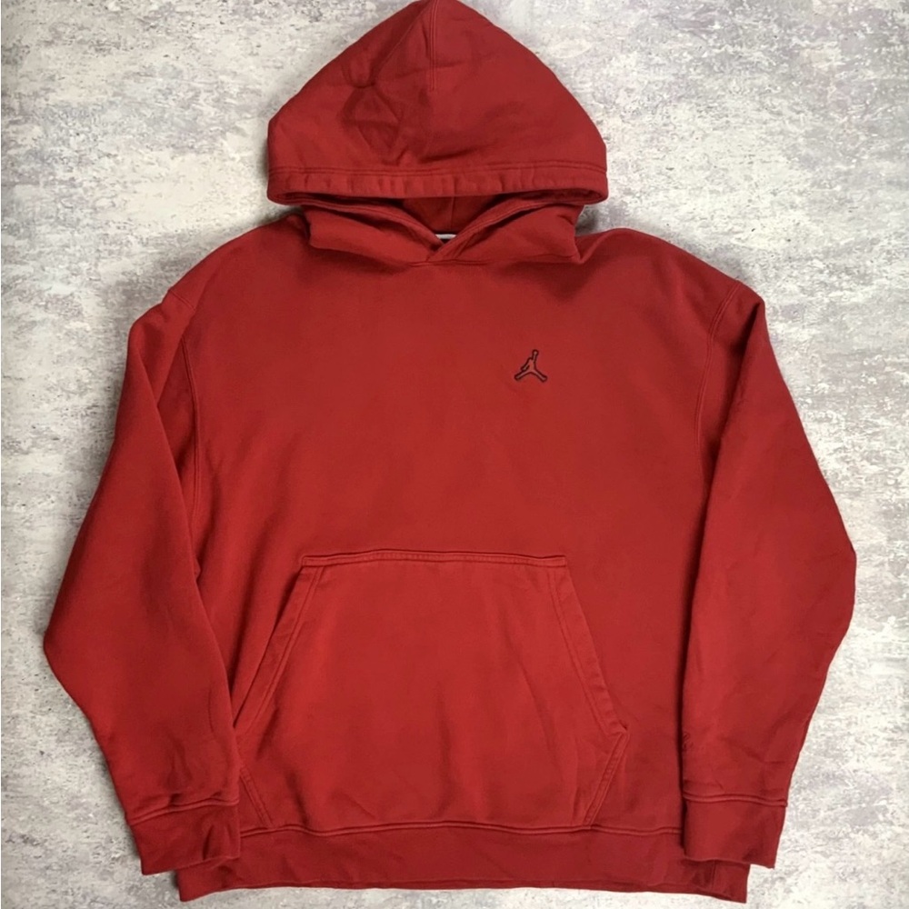 Nike Air Jordan Brooklyn Sweatshirt Hoodie Red DQ7467-687 Mens Size Medium Rare